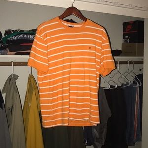 ORANGE STRIPED TOMMY HILFIGER T SHIRT